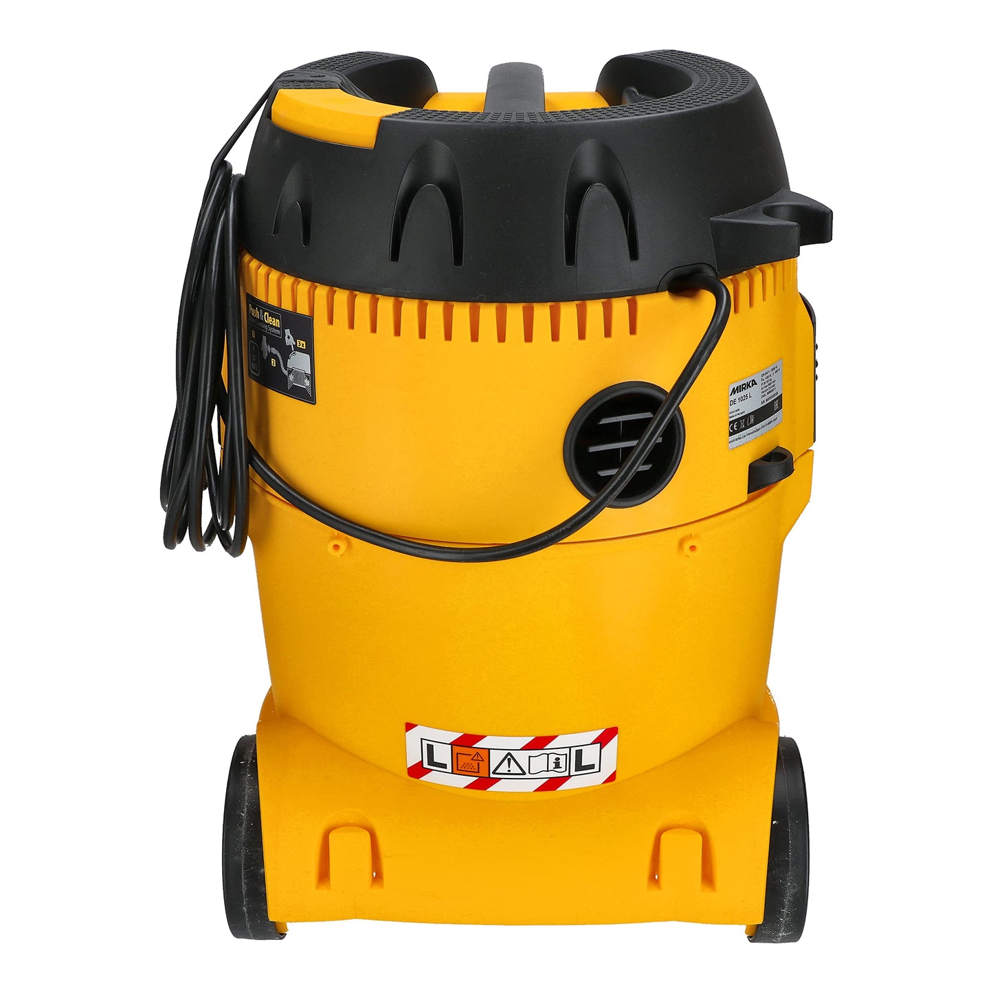 MIRKA Industriestaubsauger 25L – Nass-/Trockensauger, 1000 W, mit Absaugschlauch, Schleifmaschinen-Adapter & Düsenset, Schwarz/Gelb