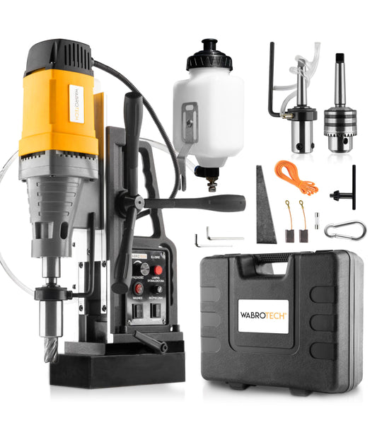 WABROTECH® WT28REW Magnetbohrmaschine – 2080W Kernbohrgerät mit 60 mm Bohrtiefe, 13800 N Haltekraft, 300 U/min, M3–M22, tragbare Magnetbohreinheit für Metallbearbeitung